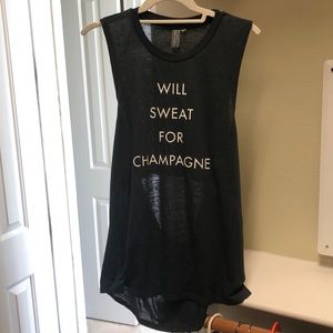 Will Sweat for Champagne Workout Tank